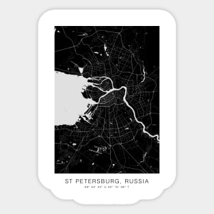 peterburg maps wall decor poster Sticker